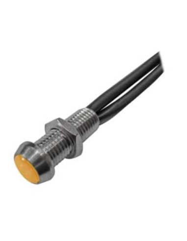 Segnalatore LED ⌀3 piatto 24V giallo