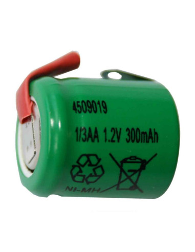 Batteria NiMH 1/3 AA 300mAh con lamelle