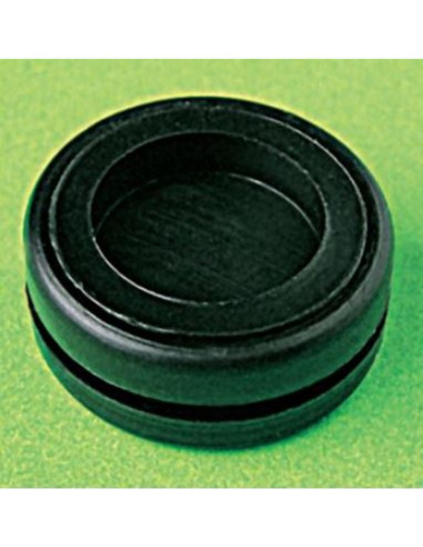 Passacavo con membrana laterale nero PVC h.8mm ⌀23mm - foro ⌀16mm