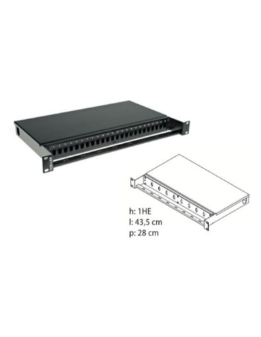Cassetto ottico fisso 24 fori rack 1u sc duplex