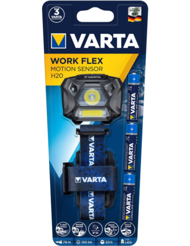 Torcia LED da testa con sensore work flex motion sensor h20