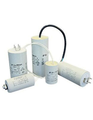 Condensatore motore start 125V 324-389uf fondo piano 45.5 x 84mm 4xfaston 6.3 ul