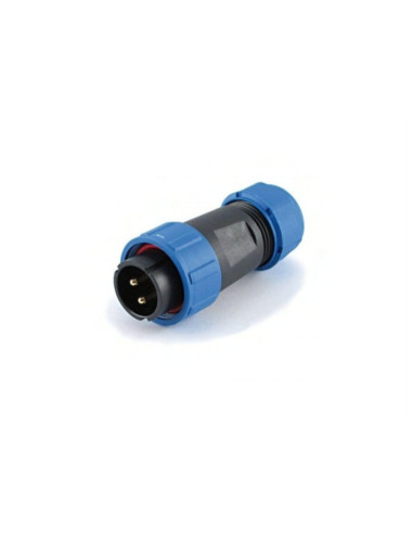 Spina volante 2 poli ø1.6mm contatti 13a 250 VAC AWG 14, serie sp13 ip68 reverse