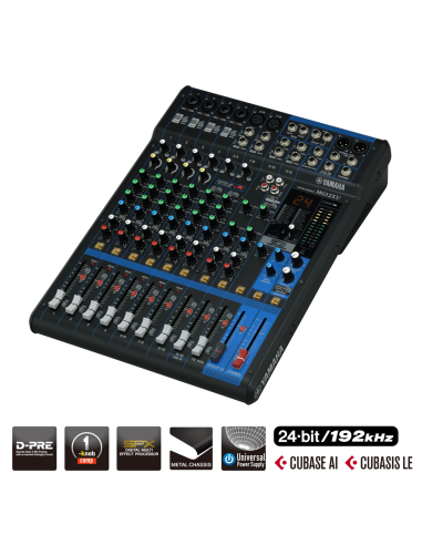 Mixer analogico 12 canali 6 pre spx USB 10 fader 4 compressori
