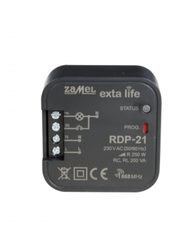 Exta life - ricevitore da incasso 1ch 230VAC monostabile/bistabile/temp/dimmer