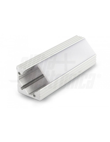 Profilo alluminio angolo PVC piana opale 3m