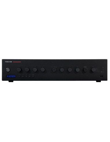 Amplificatore pa 240w 4 zone 100V/4Ohm con lettore bt/usb/fm