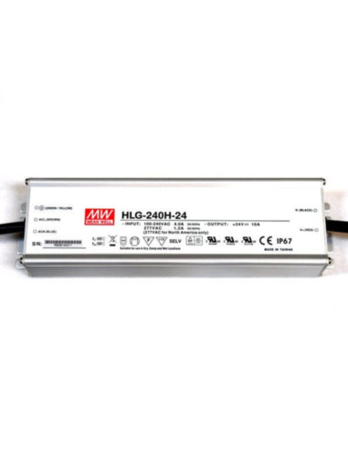 Alimentatore AC/DC enclosed LED 240W 24VDC 10A IP67 cable for i/o