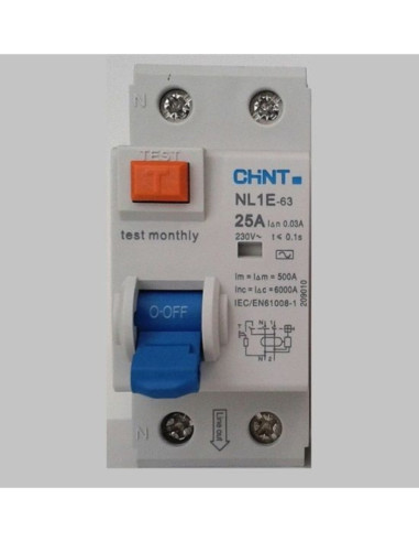 Differenziale puro 10kA 2p 25A 30mA Tipo F