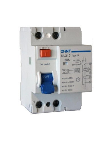 Differenziale puro 10kA 2p 40A 30mA Tipo B