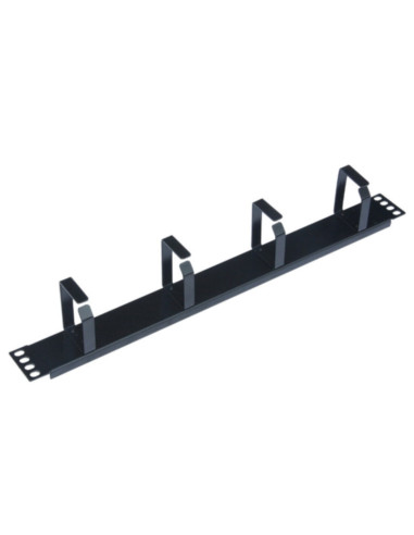Pannello guidacavi 1u in metallo nero ral9005