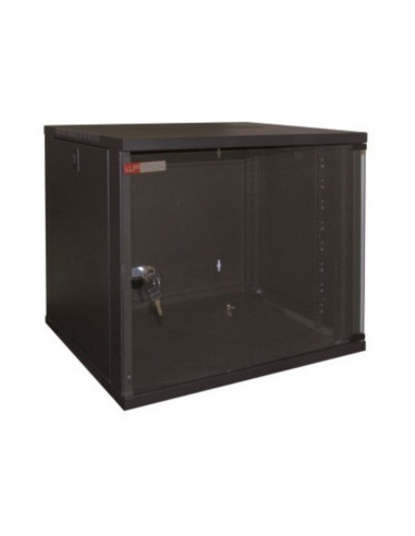 Armadio rack sere rwa 9u muro porta vetro serr chiave nero 540x600x445mm