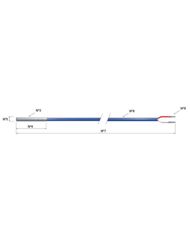 Sonda NTC 10k 1% 6x50-a316-0000-1,5gsc