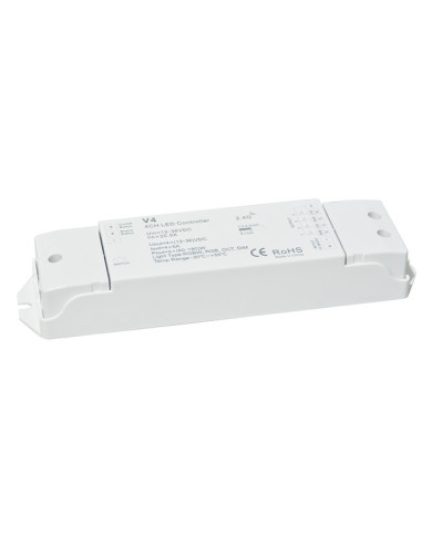 Ric RGBw/dimmer monocol da rf2,4ghz a 4ch 5A 12V-240w 24v-480w c/puls lif512
