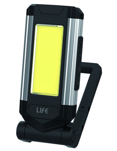 Lampada da lavoro LED cob 3+2w 300+180lm ricaricabile + powerbank