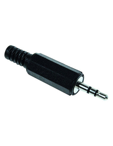 Spina stereo 3,5 volante con guidacavo made in tw