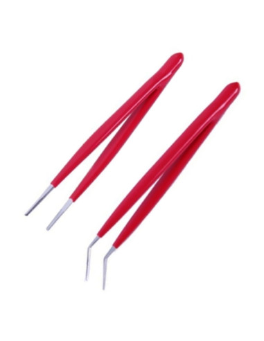 Set 2 pinzette a molla isolate