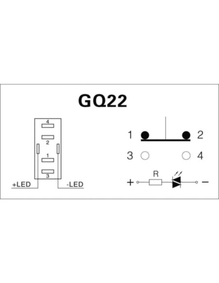 Commutatore antivandalo 2 posizioni NO-NC 3A/220V anello luminoso verde 12V