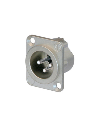 Xlr maschio pannello 3poli nichel contatti...