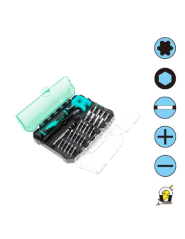 Set cacciavite con 27 inserti