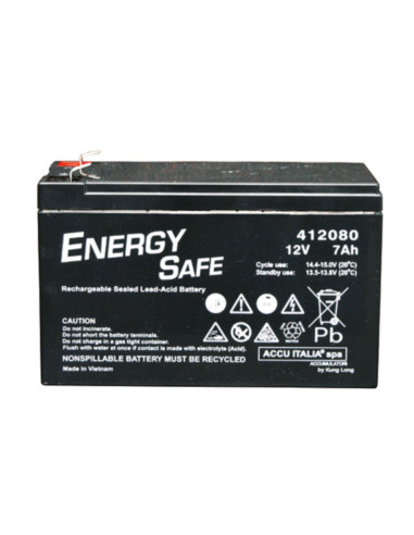 Batteria al piombo 12V 7Ah energy safe faston 6,35