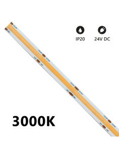 Striscia LED COB 5 metri 3000K 24V 15W/m 1350lM/M