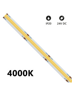 Striscia LED cob 24V 15W 4000k 5m 1350lM/M