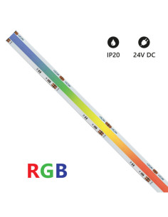 Striscia LED cob RGB 24V 15w/m IP65