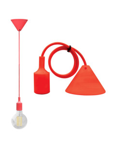 Pendente soffitto con cavo per E27 rosso
