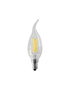 Lampada LED E14 230V 3W 2700k filamento bianco caldo fiamma