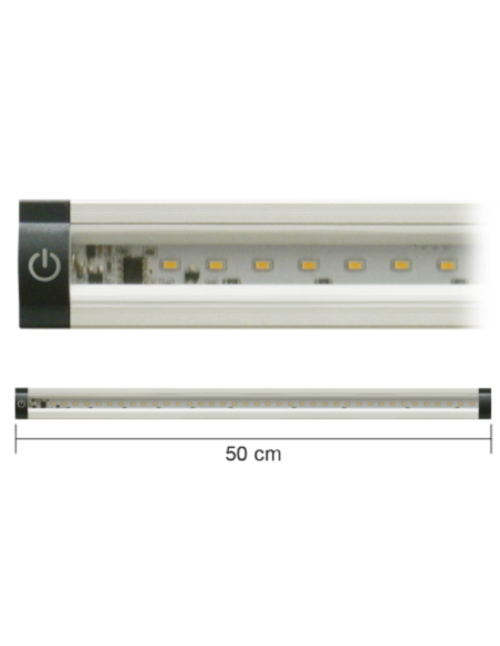 Barra LED triangolare 5W 4000k 50cm con interruttore