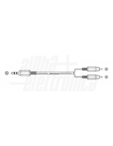 Cavo da spina jack 3,5 a 2spine rca 5m