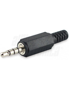 Jack 4 poli m dritto d3,5mm c/guidacavo