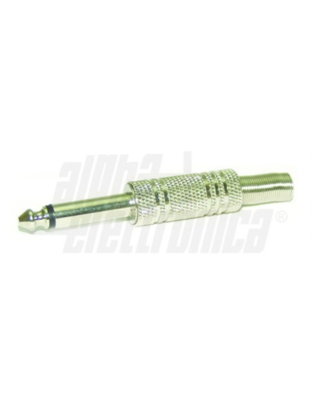 Spina jack 6,3mm mono con guidacavo