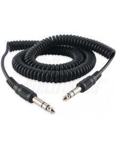 Cavo audio stereo M/M  6,3mm 5m spiralato estensibile