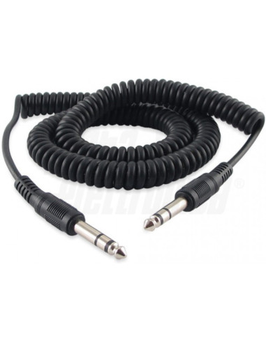 Cavo audio stereo M/M  6,3mm 5m spiralato...