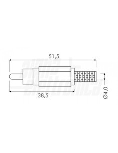 Spina RCA nera con guidacavo 2