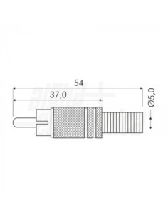 Spina coax RCA con guidacavo nera 2