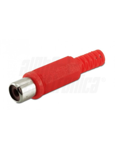 Presa coax rca c/guidacavo rossa