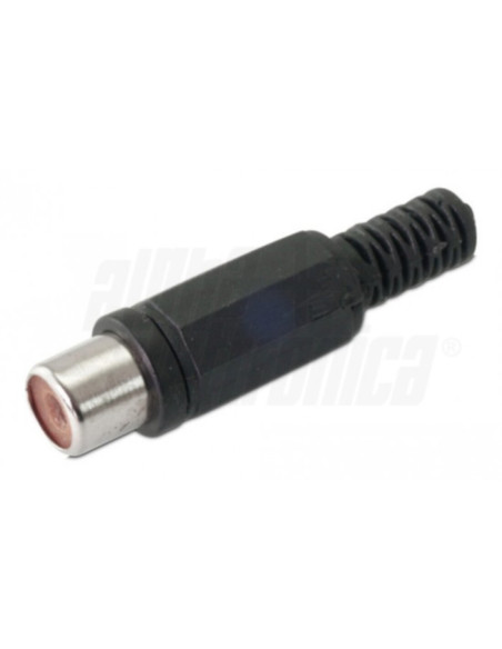 Presa coax rca c/guidacavo nera