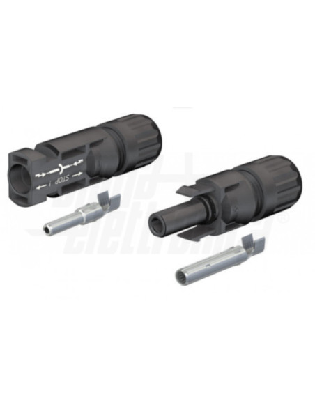 Coppia m+f connettori  mc4 orig crimpare cavo 4/6mm² 1000V
