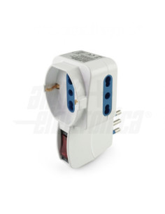 Adattatore tripla bipasso universale con spina 10A con...