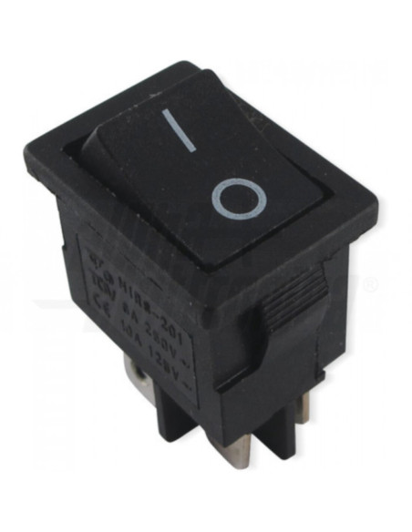 Interruttore a bilanciere 2p DPST on/off max 250Vac 6A