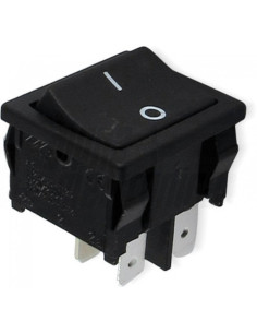 Interruttore a bilancere 2P DPST ON/OFF 3A 250V nero