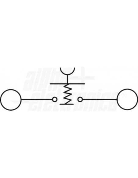 Pulsante momentaneo antivandalo NO IP65 ⌀19mm 1p spst-off/(on)