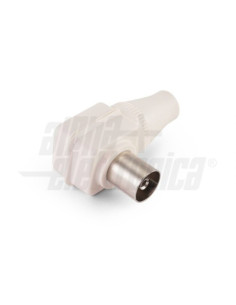 Presa coax 90° schermata TV ⌀9,5mm 75Ω