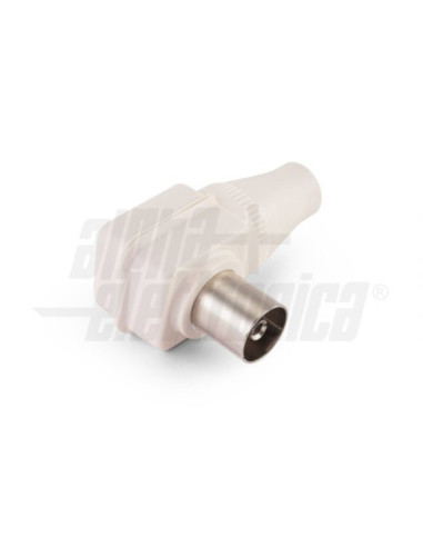 Presa coax 90° schermata TV ⌀9,5mm 75Ω
