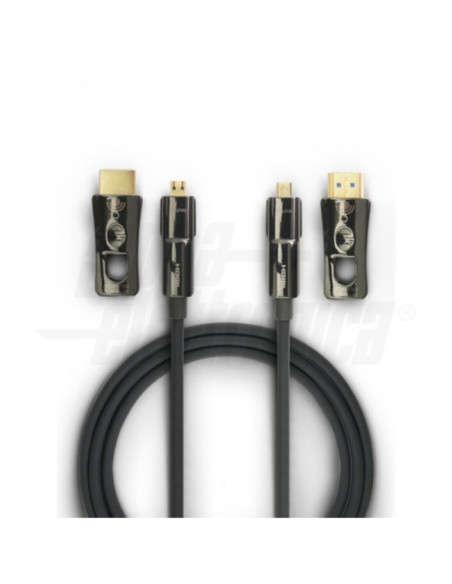 Cavo HDMI fibra ottica 4K 60hz 10m adatt micro-d a HDMI 3840x1960 18GB