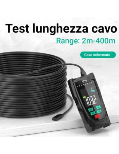 Tester multifunzione verifica cavi di LAN con misura lunghezza del cavo