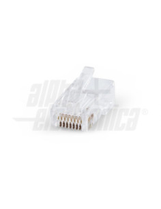 Connettore RJ45 Cat.5e UTP passante per cavo rigido